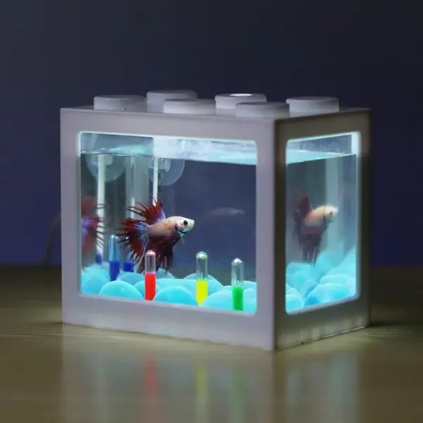 Aquarium Aquarium kreative mehrfarbige stapelbare Bausteine ökologisch für kleine Reptilien Haustier Box Landschaft Algen Dekoration - Image 6