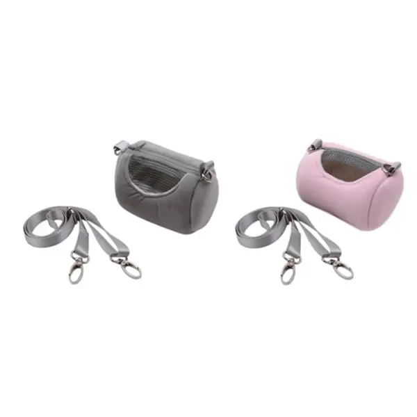 Haustierkäfig, Kreuzkörper-Zubehör, Zylinder-Design, weich, praktisch, für Haus, Reisen, tragbar, Eichhörnchen, sichtbares Netz, Hamster-Tragetasche - Image 20
