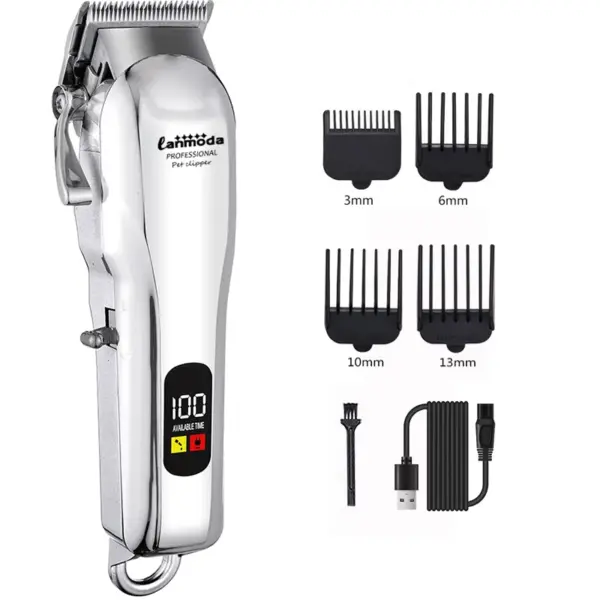 Elektrischer Hundepflege-Haarschneider, professioneller Haarschneider für Haustiere, Haarschneider, kabellos, geräuscharm, Rasierer, Schneidemaschine, Schere - Image 6