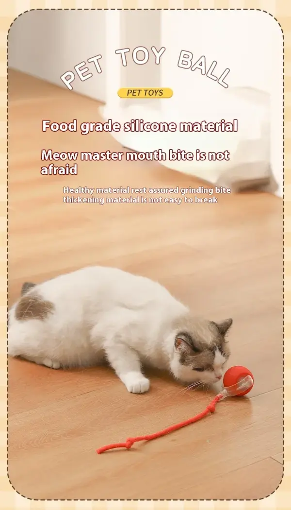 Interaktiver Katzenspielzeugball, automatischer elektrischer rollender Ball, Spielzeug für Katzen/Kätzchen, Haustiere, intelligenter automatischer Teaser, USB wiederaufladbar - Image 18