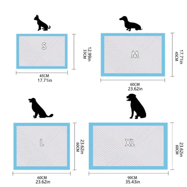 Super saugfähige Hunde-Pipi-Pads, schnell trocknende Einweg-Trainingsmatte, verdickte, auslaufsichere Windelunterlage für Hunde und Katzen, Heimtierbedarf - Image 11
