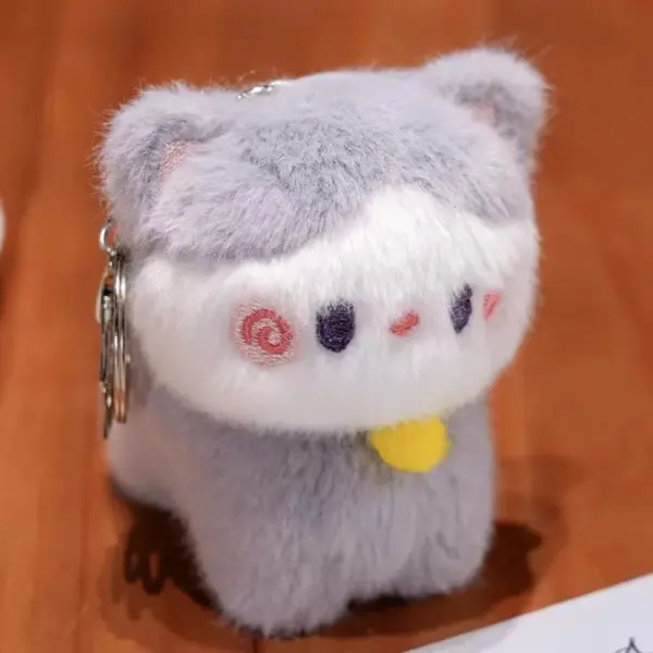 Capybara Plüschtier Anhänger Capybara Plüschtier Schlüsselanhänger Kawaii Tasche Schlüsselanhänger Niedlicher Hund Katze Puppen Autodekoration Weihnachtsgeschenk - Image 7