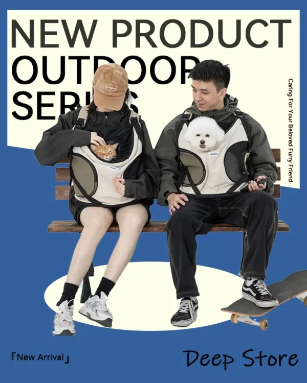 Haustier-Reisetasche, Umhängetasche, Outdoor-Rucksäcke, Katzentragetasche, Reiserucksack für Katzen, atmungsaktive Katzen-Tragetasche, Haustierbedarf - Image 11