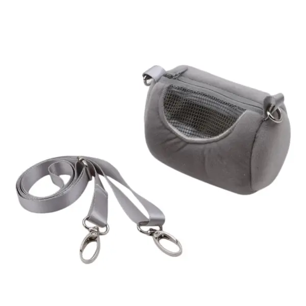 Haustierkäfig, Kreuzkörper-Zubehör, Zylinder-Design, weich, praktisch, für Haus, Reisen, tragbar, Eichhörnchen, sichtbares Netz, Hamster-Tragetasche - Image 19
