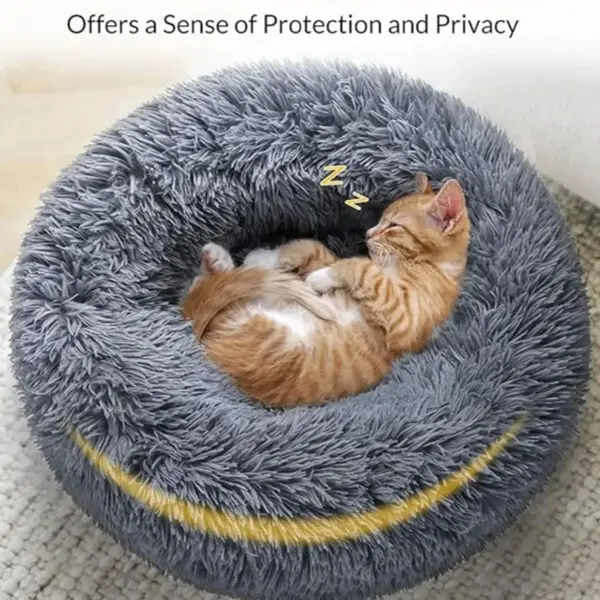 40-90cm rundes Haustier bett für großes Hunde bett super weiches Katzen bett lange Plüsch hundehütte für mittelgroße Hundehütte Winter warmes Schlafen - Image 2