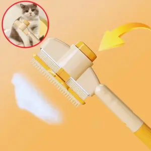Hundekamm, Tierhaarentferner, Ein-Knopf-Hundebürste, selbstreinigende Katzenbürste, Massagekämme für Hundepflegebürsten für Haustierprodukte