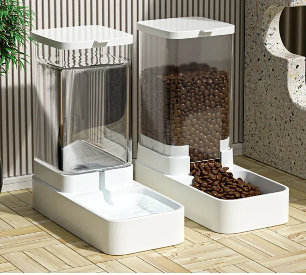 Automatischer Futterspender und Wasserspender für Katzen mit Schwerkraft-Aufbewahrungsbehälter für Katzen und Hunde - Image 13