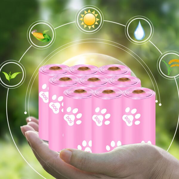 300-Count Lavender-Scented Polyethylene Dog Waste Bags with Leak-Proof Design, Pink Pet Poop Bag Dispenser, Ideal for Dog Walking & Cat Litter Cleanup - Image 8