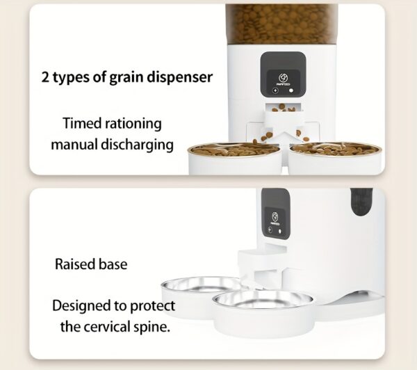 7L Large Capacity PAPIFEED Intelligent Automatic Pet Feeder - WiFi Enabled, Timing Dosing, Double Bowl Design for Cats and Dogs - Convenient, Stress-Free Pet Care Solution - Image 19