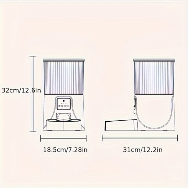 Intelligent Automatic Cat Feeder, 4 Liter Timed Cat Dry Food Dispenser, Timed Dosing, Anti Clogging, Automatic Pet Feeder for Cats and Dogs, Automatic Cat and Dog Feeder, Ideal Gift for Cat Owners - Image 2