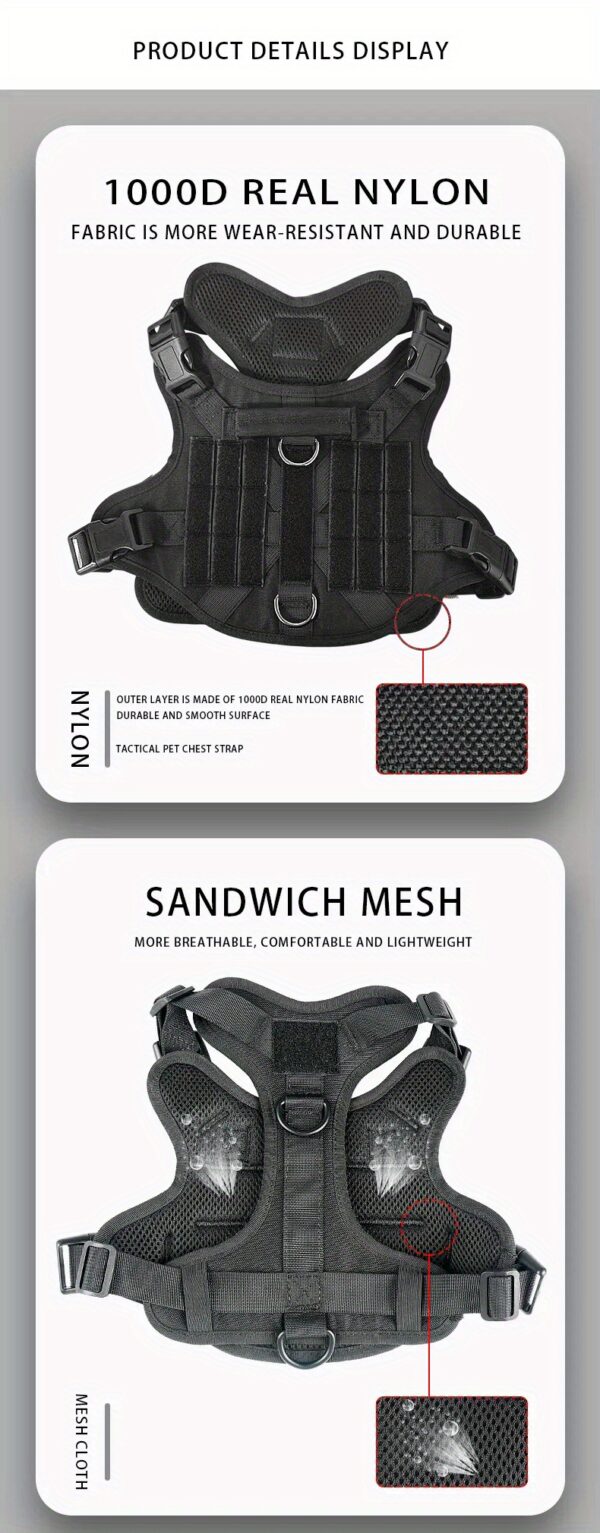 Heavy Duty Adjustable Dog Harness With Handle For Running And Training - Perfect For Medium And Large Dogs - Image 27