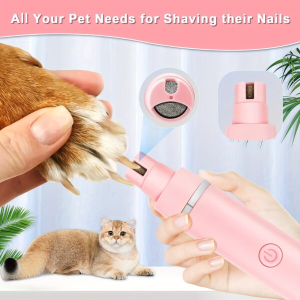 [600mAh Quiet Pet Grooming Kit] Quiet Pet Grooming Kit: Rechargeable Dog & Cat Hair Clippers with Low-Noise Paw Trimmer and Cordless Nail Grinder - USB Powered, 600mAh Battery - Image 3