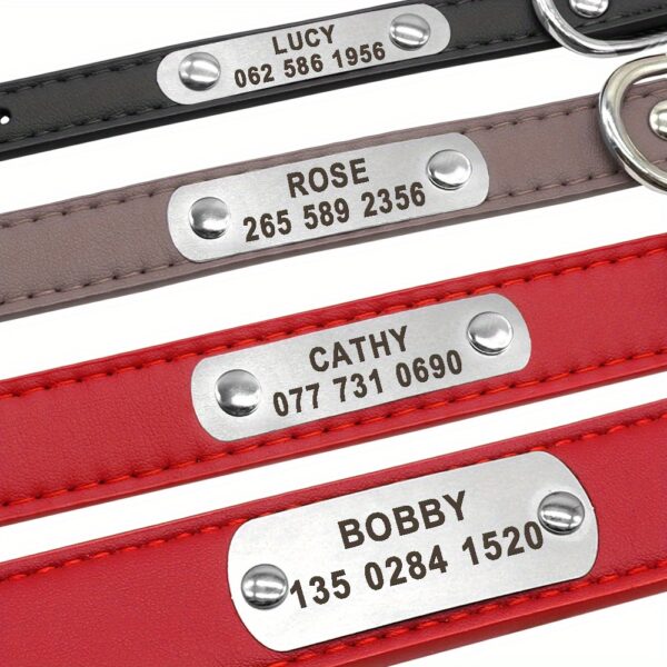 Custom Engraved Dog Collar with Personalized ID Tag - Durable Padded Pet Collar for Small, Medium & Large Dogs - Solid Pattern, Adjustable Fit, Secure Metal Hardware, Personalized Pet Accessory | Stylish Dog Collar | Durable Band, Personalized Dog Collar - Image 15