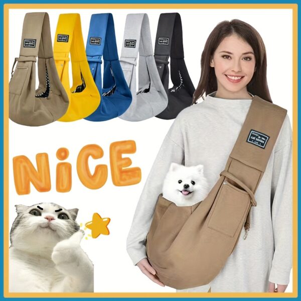 Pet Sling Carrier, Soft Pet Carrier, Dog And Cat Travel Bag For Outdoor, Dog Carrier, Cat Carrier, Travel Companion For Puppies, Kittens & Small Animals Christmas Gift