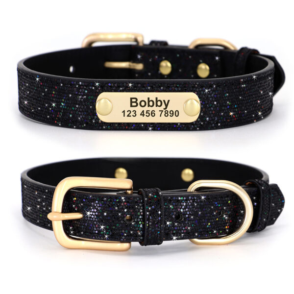 Bling Customized Dog Collar Anti-Lost Glitter ID Dog Collar Adjustable Pet Puppy Collar For Small Medium Dog Ji Doll Pug - Image 28