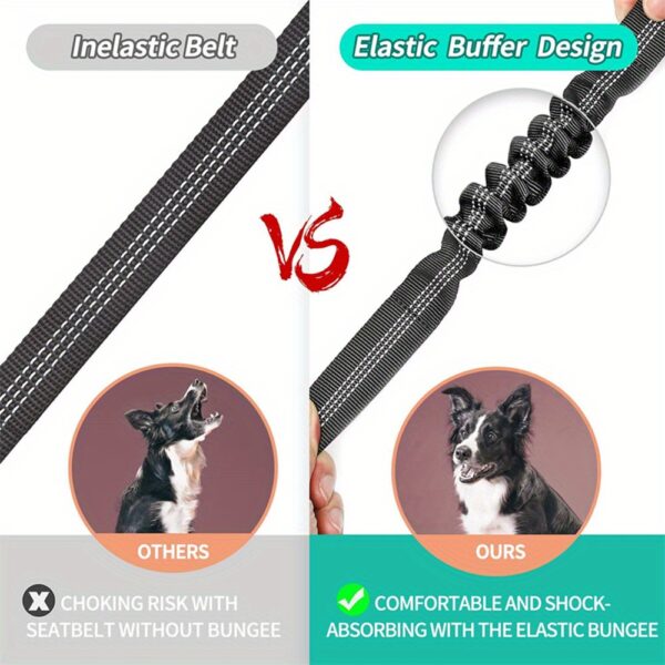 Durable Nylon Dog Seat Belt - Adjustable Car Safety Harness with Leash for Secure Travel - Image 21
