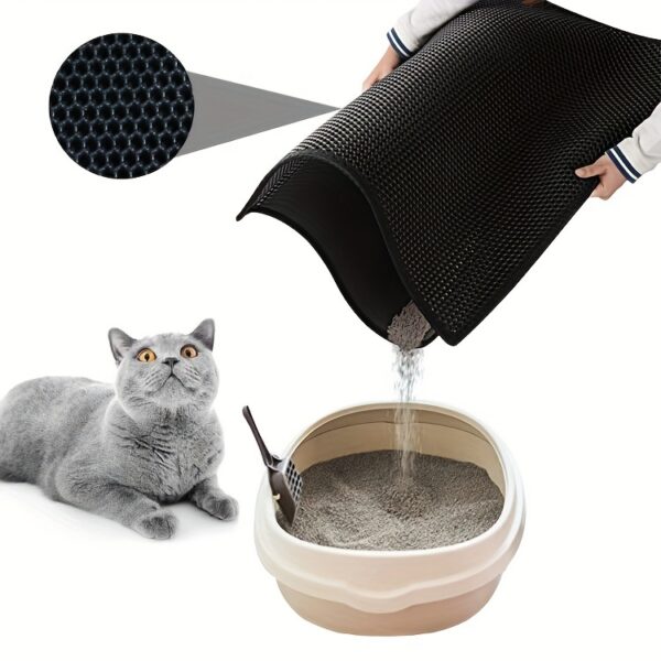 Honeycomb Double Layer Cat Litter Trapping Mat, Non-slip Washable Cat Cleaning Mat For Pet Toilet Kennel Litter Box - Image 21