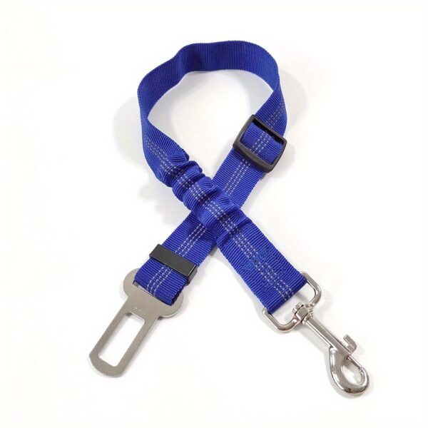Durable Nylon Dog Seat Belt - Adjustable Car Safety Harness with Leash for Secure Travel - Image 25