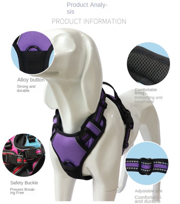 Premium Reflective Dog Harness - Durable, Comfortable, No-Choke Design - High Visibility for Safe Outdoor Adventures - Image 17