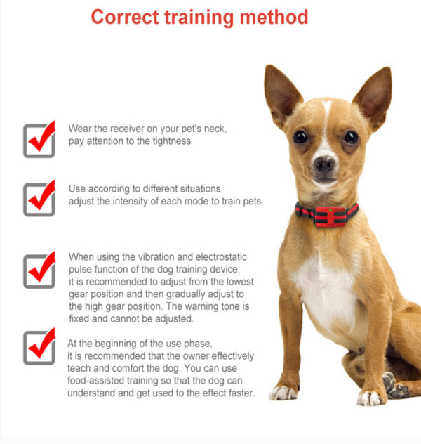 Remote Control Dog Training Collar with Electronic Shock and Anti-Bark Device - Stop Barking and Improve Behavior - Image 15