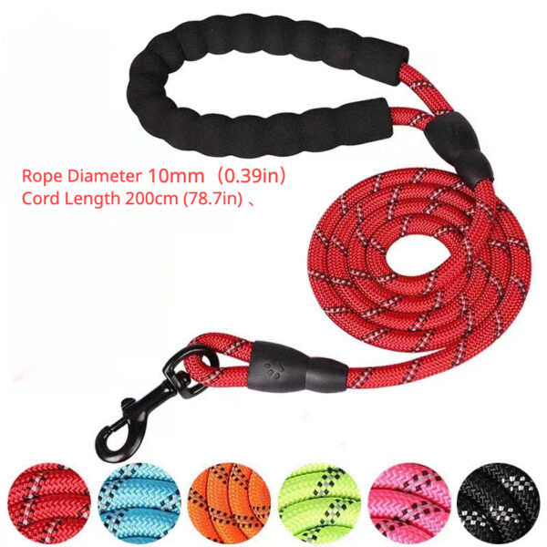 Dog Nylon Leash Lengthened And Reflective Round Rope Small And Medium Cats Dogs Leash Pet Traction Rope - Image 23