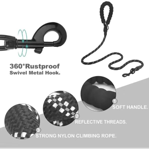 Dog Nylon Leash Lengthened And Reflective Round Rope Small And Medium Cats Dogs Leash Pet Traction Rope - Image 27