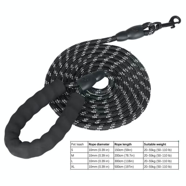 Dog Nylon Leash Lengthened And Reflective Round Rope Small And Medium Cats Dogs Leash Pet Traction Rope - Image 30