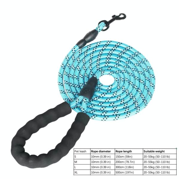 Dog Nylon Leash Lengthened And Reflective Round Rope Small And Medium Cats Dogs Leash Pet Traction Rope - Image 31