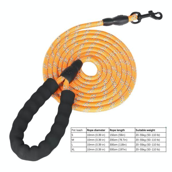 Dog Nylon Leash Lengthened And Reflective Round Rope Small And Medium Cats Dogs Leash Pet Traction Rope - Image 32