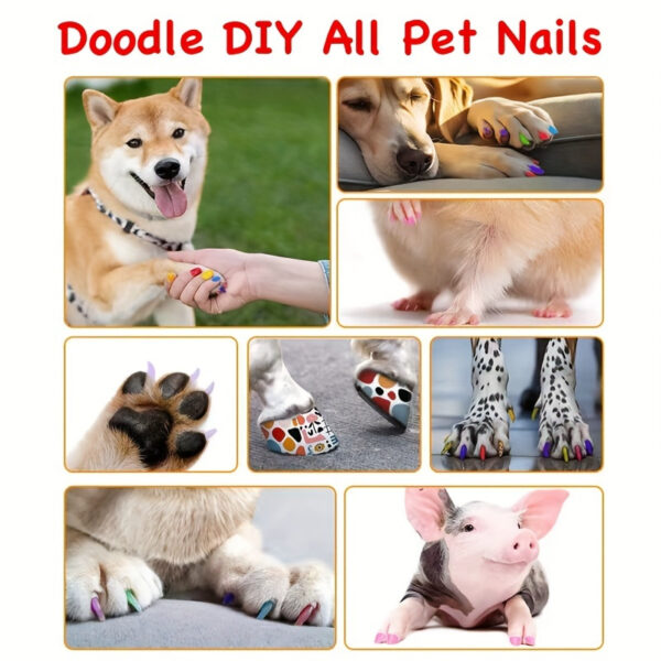 12 Colors Dog Nail Polish Pen Set - Quick-Dry, Easy-to-Use, DIY Beautiful Nails Ideas for Pets - Ideal Gift for Pet Lovers, Pet Costume, Birthday Supplies, and Pet Grooming Kit - Image 5