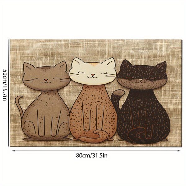 1pc Waterproof & Oil-Resistant Cat Feeding Mat - Easy Clean, All-Season Pet Placemat for Cats and Dogs - Image 11