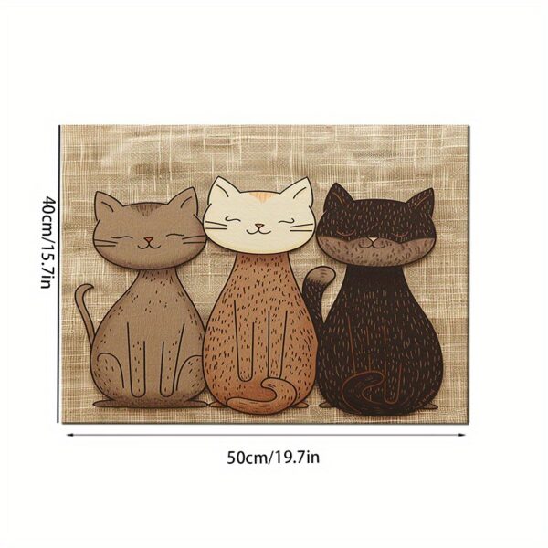 1pc Waterproof & Oil-Resistant Cat Feeding Mat - Easy Clean, All-Season Pet Placemat for Cats and Dogs - Image 6