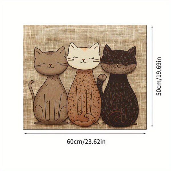 1pc Waterproof & Oil-Resistant Cat Feeding Mat - Easy Clean, All-Season Pet Placemat for Cats and Dogs - Image 8