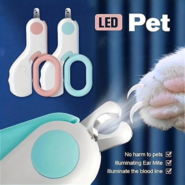 1pc LED-Lit Precision Pet Grooming Kit: Ergonomic, Stainless Steel Dog & Cat Nail Clippers, Battery Operated for Safe, Cordless Use - For Pet Owners - Suitable for Home Grooming - Perfect Gift for Pet Lovers - Image 11