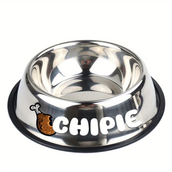 Customizable Anti Slip Stainless Steel Pet Bowl - Personalized with Name for Cats and Dogs Food and Water Supply - Image 28