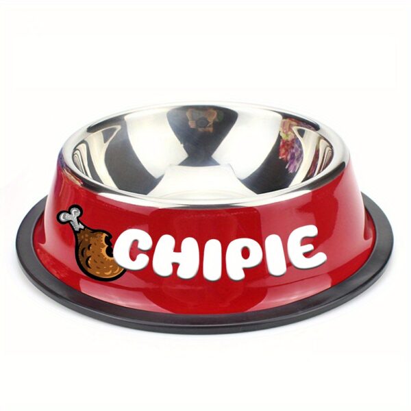 Customizable Anti Slip Stainless Steel Pet Bowl - Personalized with Name for Cats and Dogs Food and Water Supply - Image 13