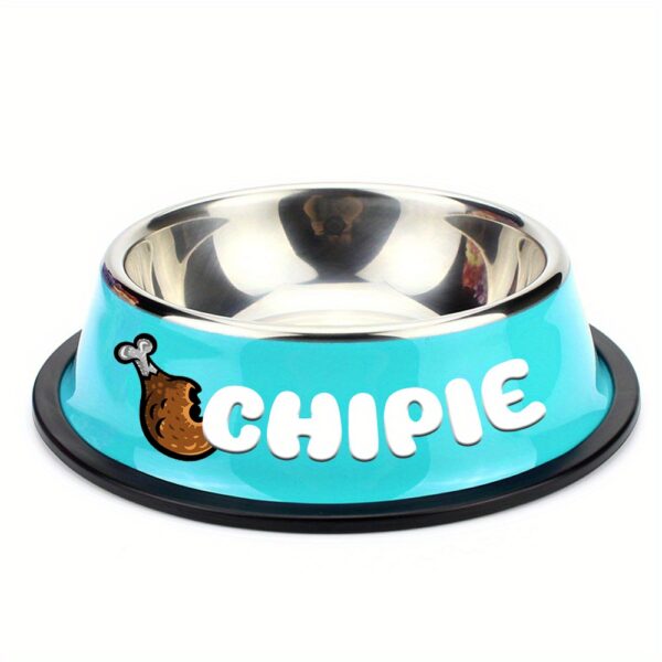 Customizable Anti Slip Stainless Steel Pet Bowl - Personalized with Name for Cats and Dogs Food and Water Supply - Image 18