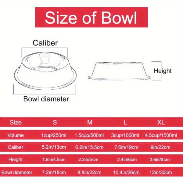 Customizable Anti Slip Stainless Steel Pet Bowl - Personalized with Name for Cats and Dogs Food and Water Supply - Image 2