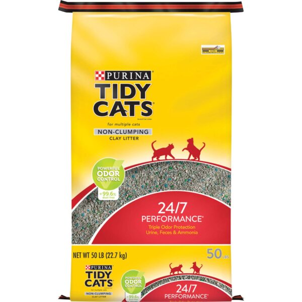 50 lb Non Clumping Low Dust Cat Litter with 24/7 Odor Control - Image 3