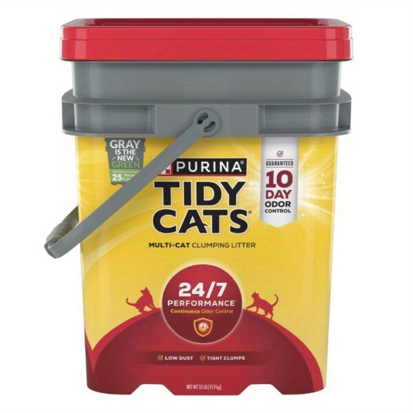 35 lb. Low Dust Clumping 24/7 Cat Litter, Deodorizing, 1pc Pail