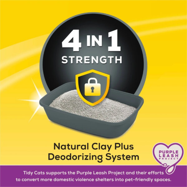 1pc Cats 4-in-1 Clumping Cat Litter, Odor Control, Low Dust, 35 lb. Pail - Image 4