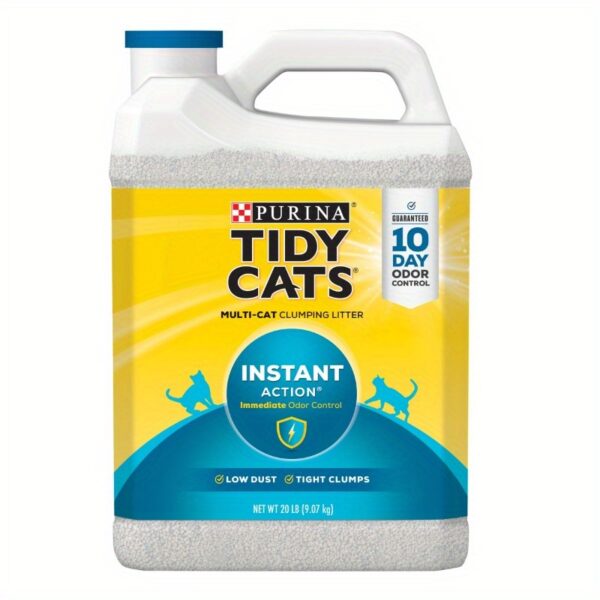 20 Lb. Natural Low Dust Cats Instant Action Clumping Cat Litter, 2 Pack, Odor Control - Image 2