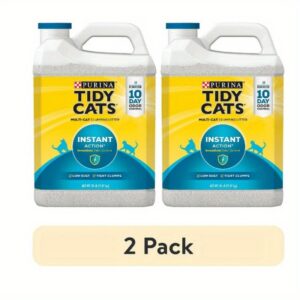 20 Lb. Natural Low Dust Cats Instant Action Clumping Cat Litter, 2 Pack, Odor Control