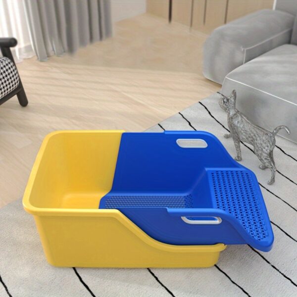 UPKEYE Large Cat Litter Box with Integrated Scoop - Easy Clean, High-Sided, Leak-Proof Design for Multiple Cats - Image 12