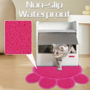1pc Pet Cat Litter Pad With Paw Shape, Cat Litter Box Mat, Cat Bed Toilet Anti-slip Splash-proof Cat Pad