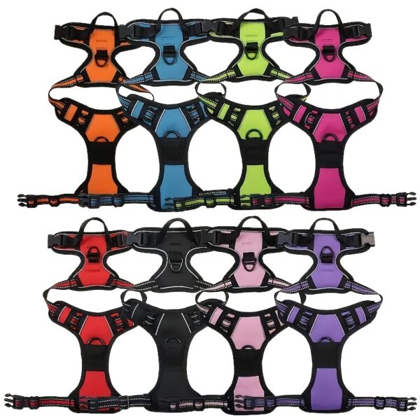 Adjustable No-Pull Dog Harness with Padded Vest and Dual Leash Clips - Prevents Choking and Provides Comfortable Walking Experience - Image 16