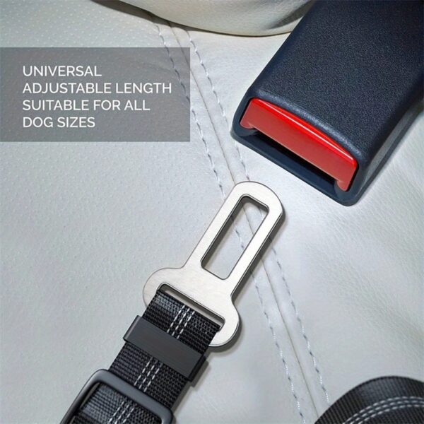 Durable Nylon Dog Seat Belt - Adjustable Car Safety Harness with Leash for Secure Travel - Image 16