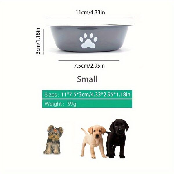 [Durable Non-slip Dog Feeder Bowl] Stainless Steel Dog Bowl, Durable Dog Feeder Bowl With Non-slip Bottom For Feeding And Drinking Supply - Image 3