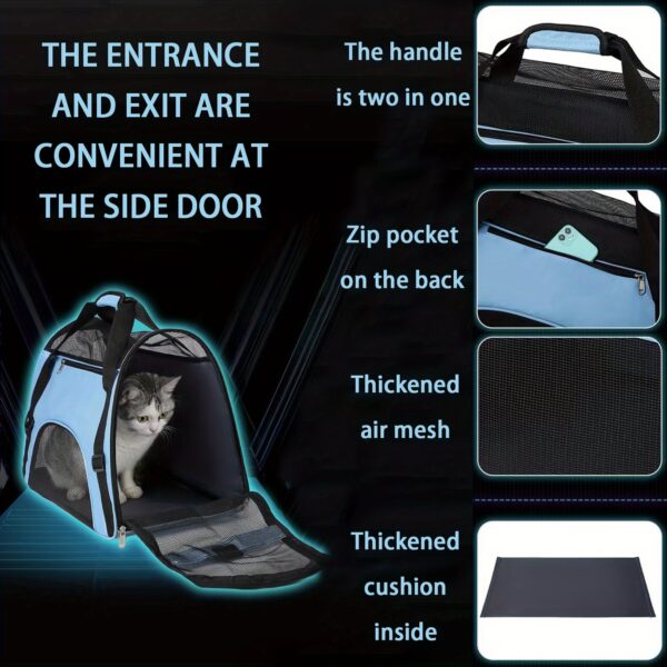 Cat Carrier Dog Carrier Pet Carrier, Airline Approved Soft-Sided Foldable Pet Bag Puppy Carrier With Breathable Mesh For Small Medium Cats Dogs Rabbit - Image 29