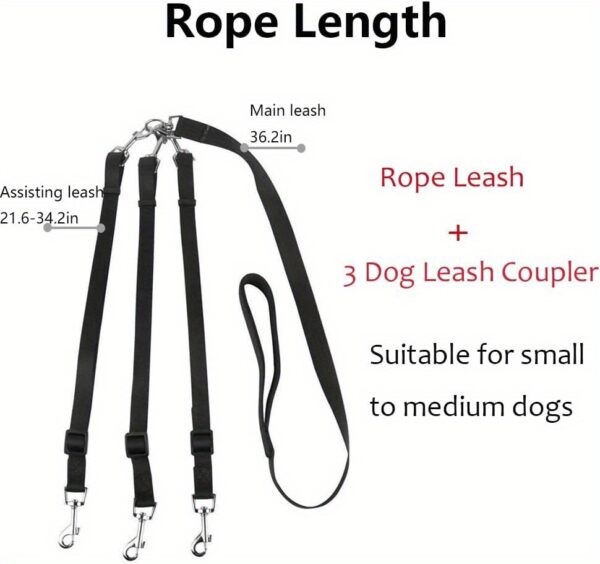 3-Way Dog Leash | Adjustable Nylon Seat Belt for Car Travel, Hiking & Camping | No-Pull Design with Comfort Grip Handle | Multi-Color Options | Secure Clip Attachment for Safe Outdoor Walks, Car Safety Gear | Comfortable Grip Leash | Durable Nylon Leash - Image 16
